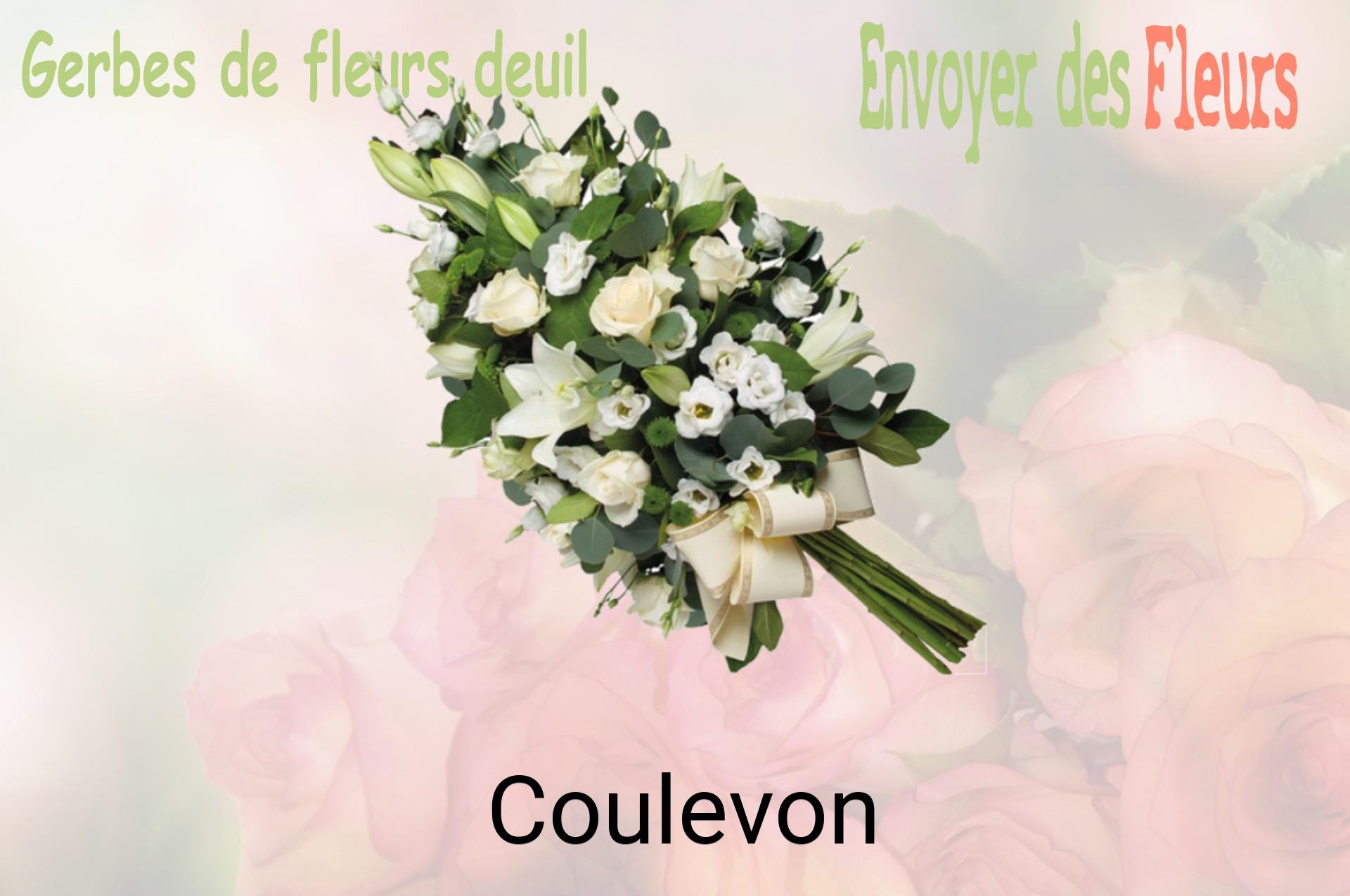 Gerbe de fleurs de deuil livrée à Coulevon